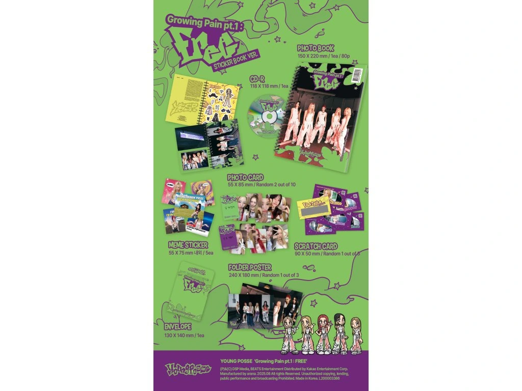 Young Posse Growing Pain pt 1: FREE - MaoMao Kpop Shop